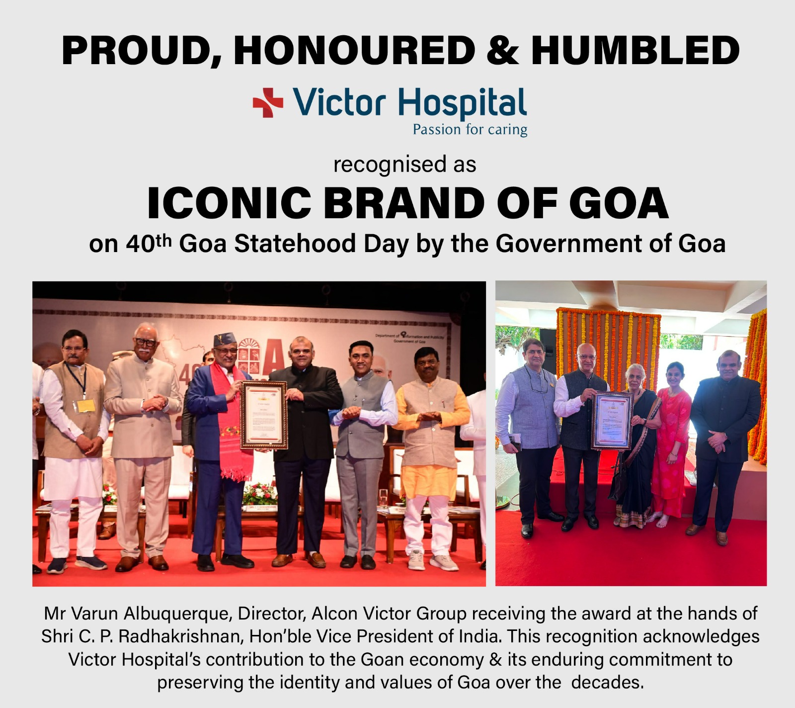 Voted Iconic Brand of Goa '26 by Govt. of Goa